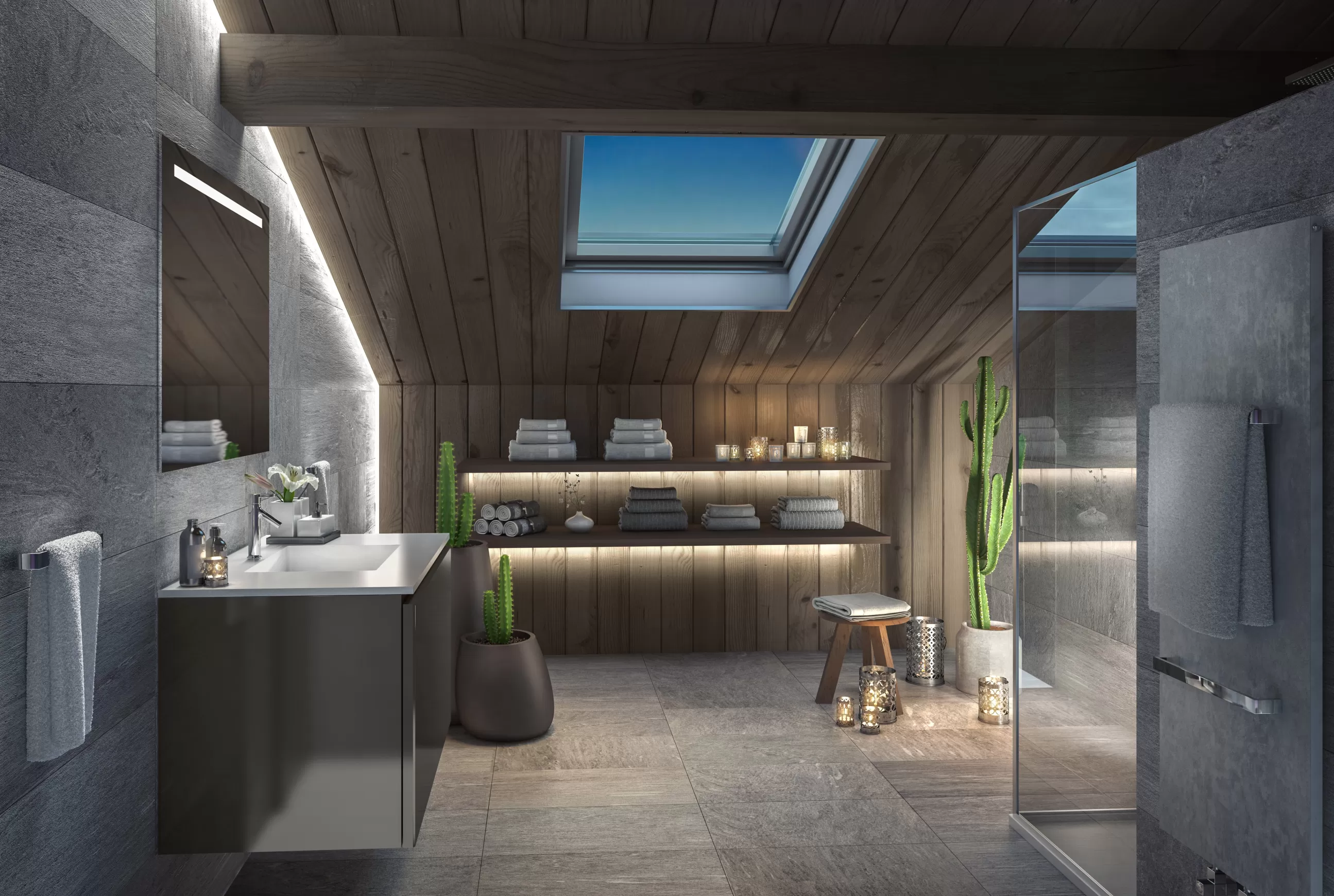 Stallion-Megève illustration intérieur salle de bain