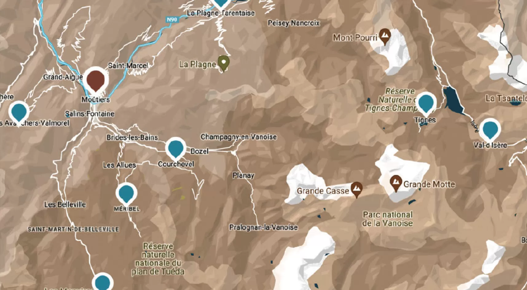 carte moutiers